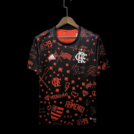 Camisa Flamengo - Preta Pré Jogo 22/23