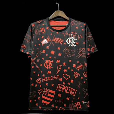Camisa Flamengo - Preta Pré Jogo 22/23 - Imagem 5