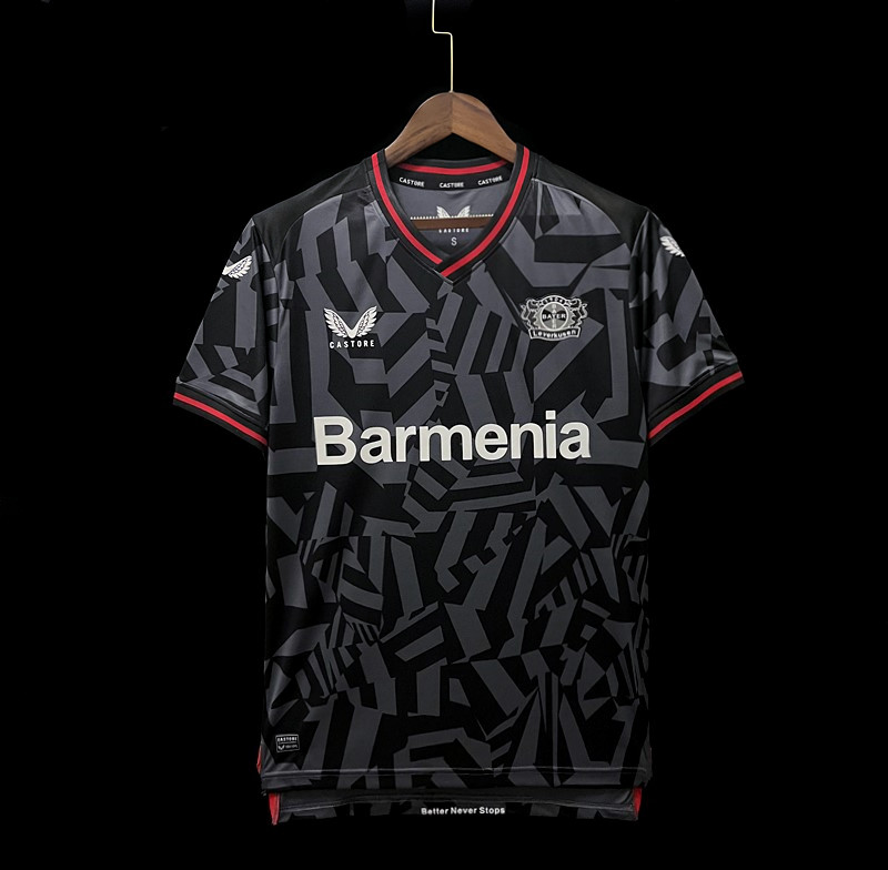 Camisa Bayer 04 Leverkusen – Preta com detalhes 23/24