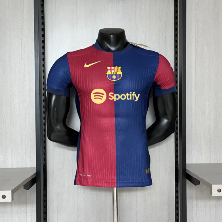 Camisa Barcelona - Modelo Jogador - Patrocínio - Azul/Grená - 24/25