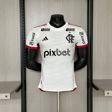 Camisa Flamengo - Modelo Jogador - Patrocínio - Branca - 24/25