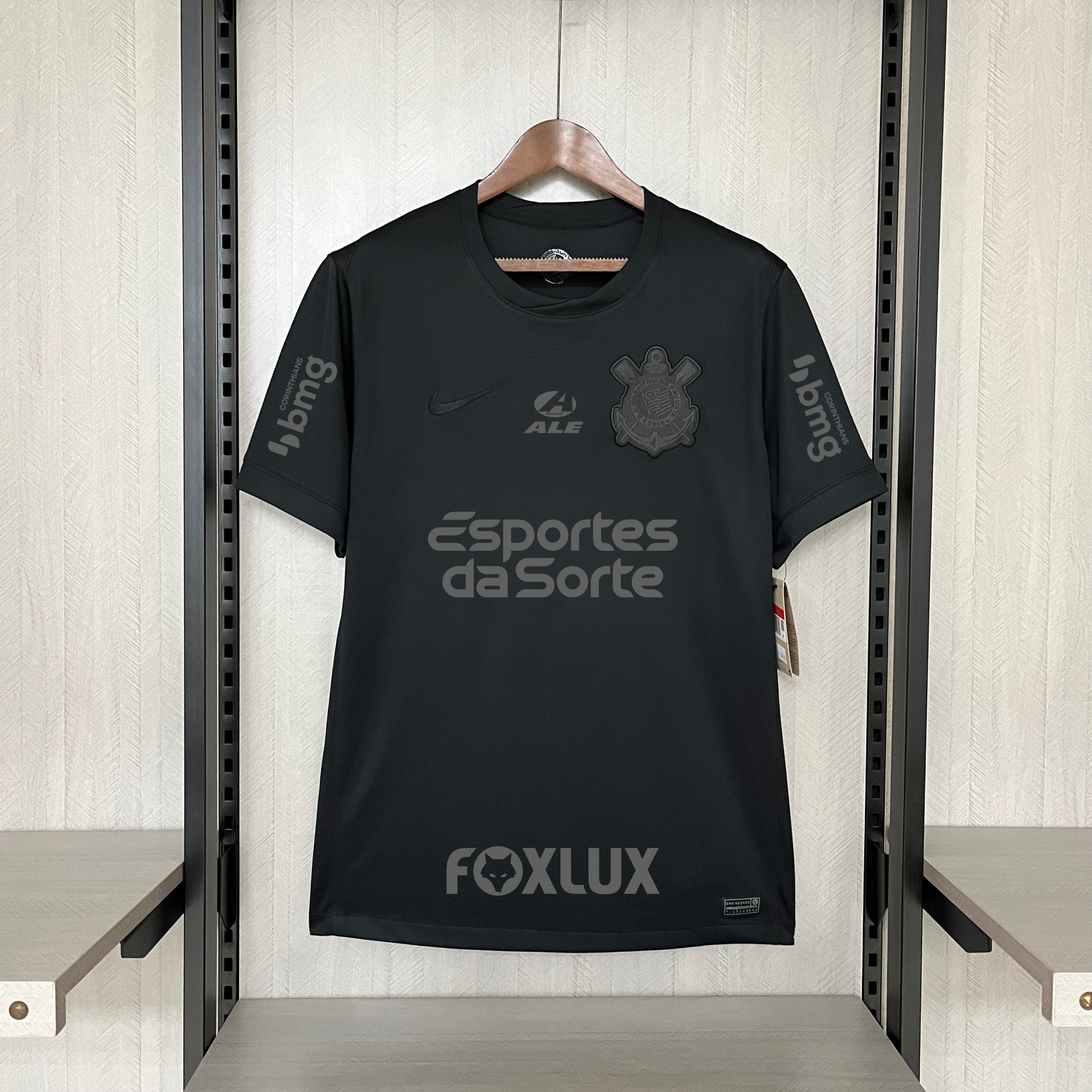 Camisa Corinthians – Patrocínio – Preta – 24/25