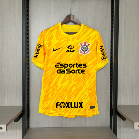 Camisa Corinthians Goleiro - Patrocínio - Amarela - 24/25