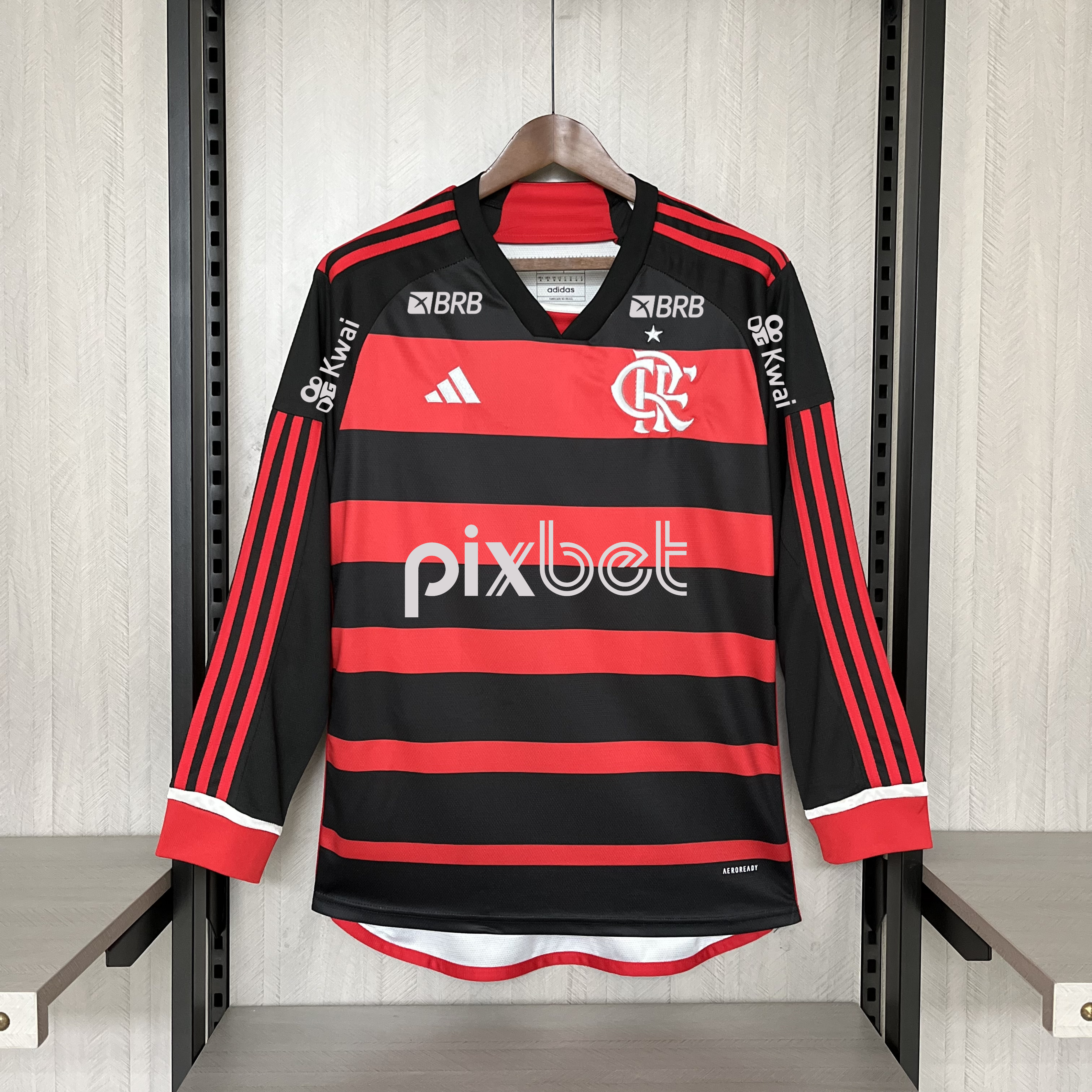 Camisa Flamengo Longa – Patrocínio – Rubro Negra – 24/25