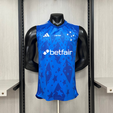 Camisa Cruzeiro - Patrocínio - Regata Azul - 24/25