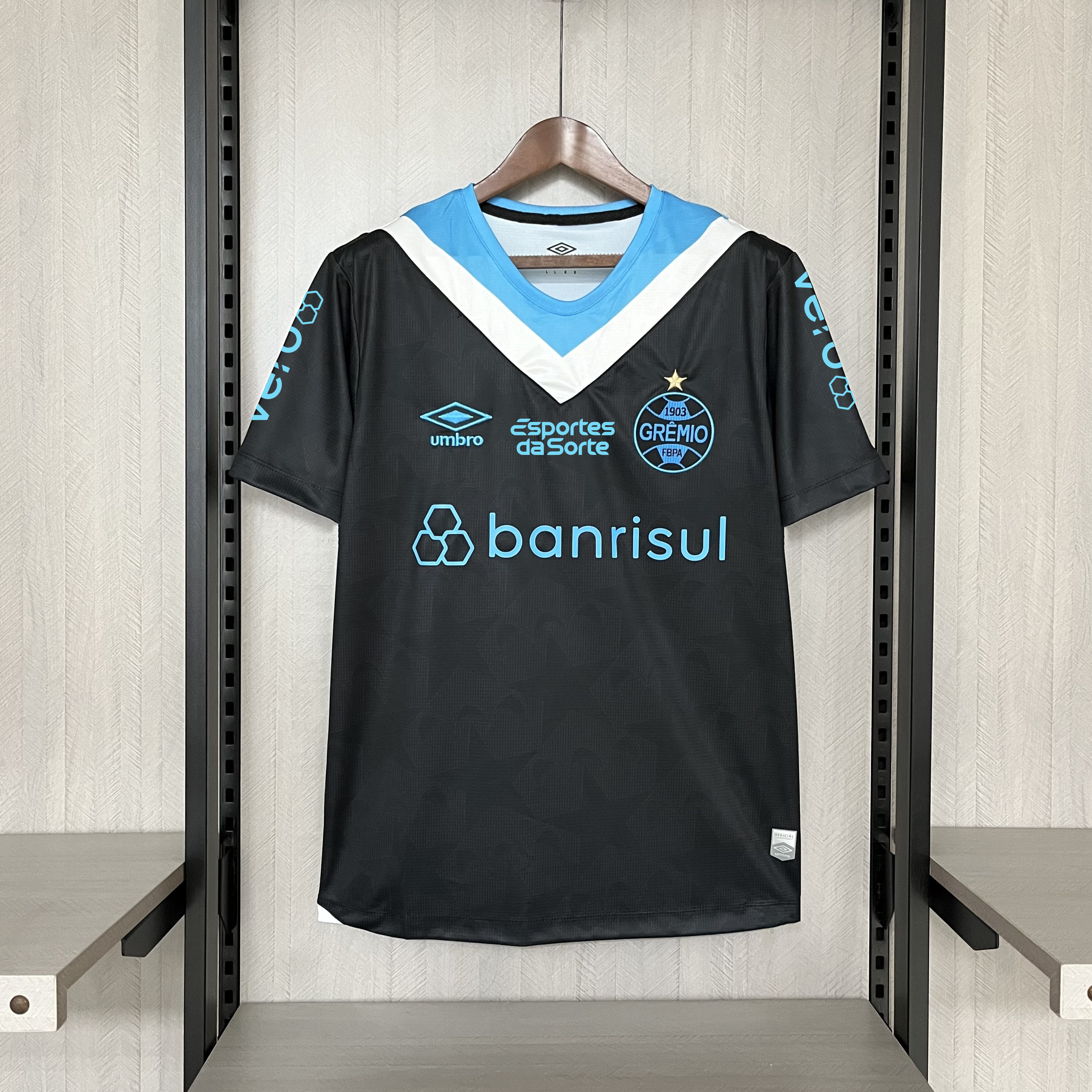 Camisa Grêmio III – Patrocínio – Preta – 24/25