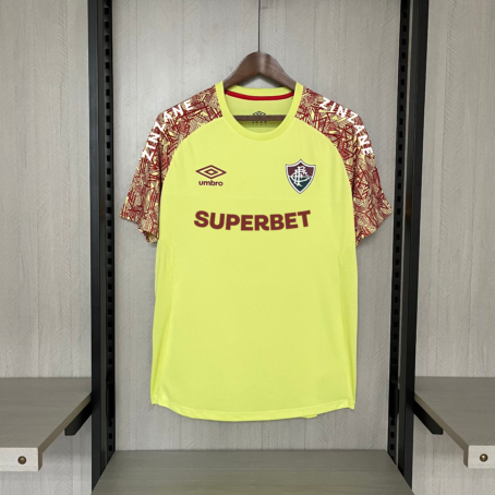 Camisa Fluminense Goleiro Treino - Patrocínio - Amarela - 24/25