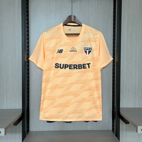 Camisa São Paulo Treino - Patrocínio - Bege - 24/25