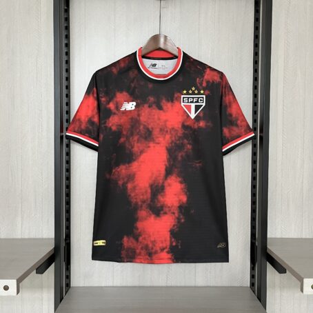 Camisa São Paulo III - Preta/Vermelha - 24/25