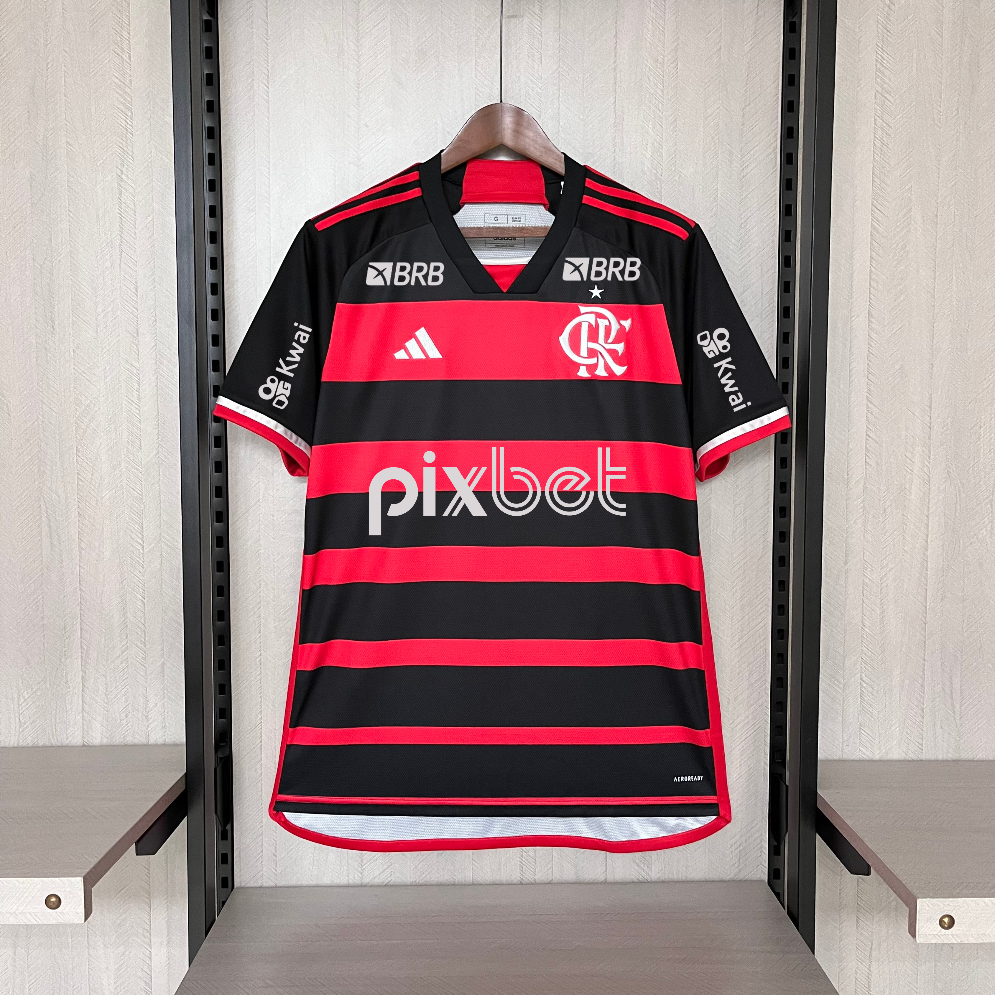 Camisa Flamengo – Patrocínio – Rubro e Negro – 24/25