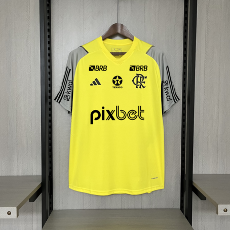 Camisa Flamengo Treino - Patrocínio - Amarela - 24/25
