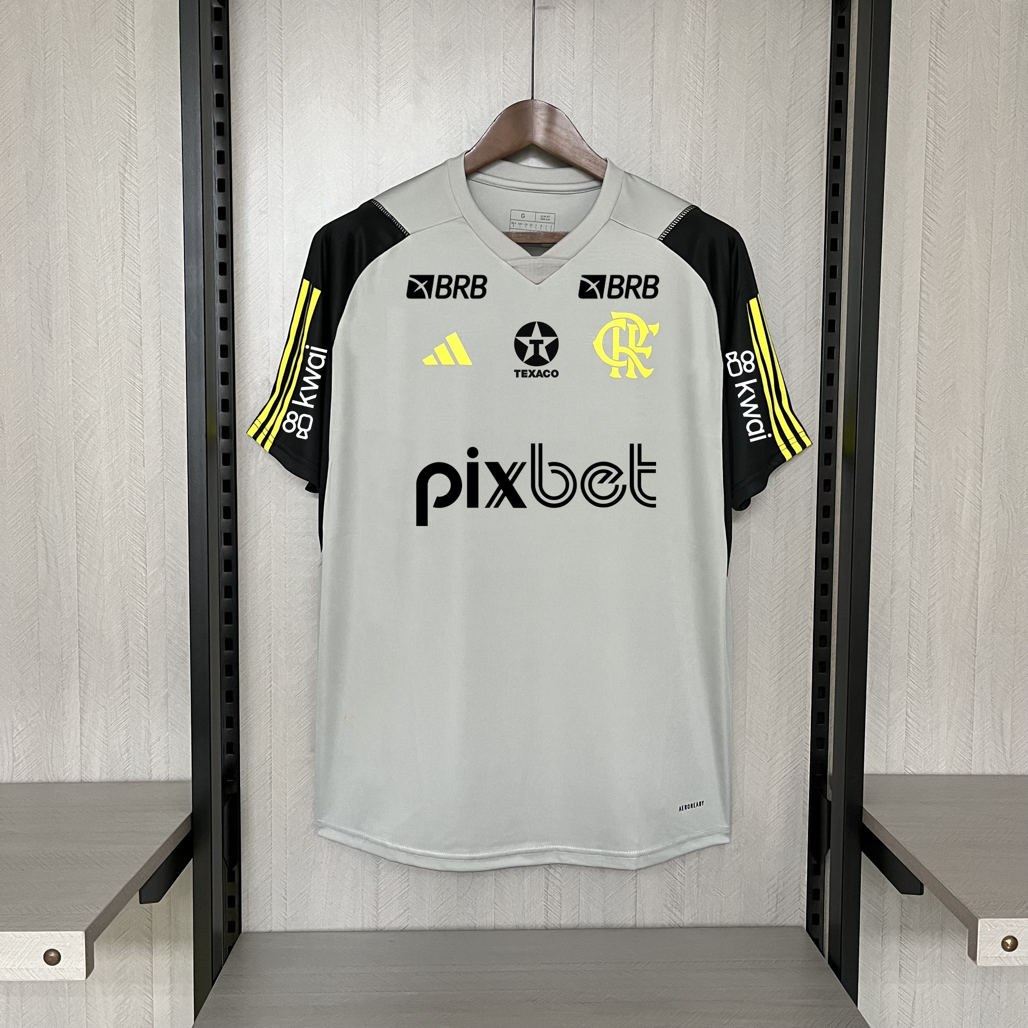 Camisa Flamengo Treino – Patrocínio – Cinza – 24/25