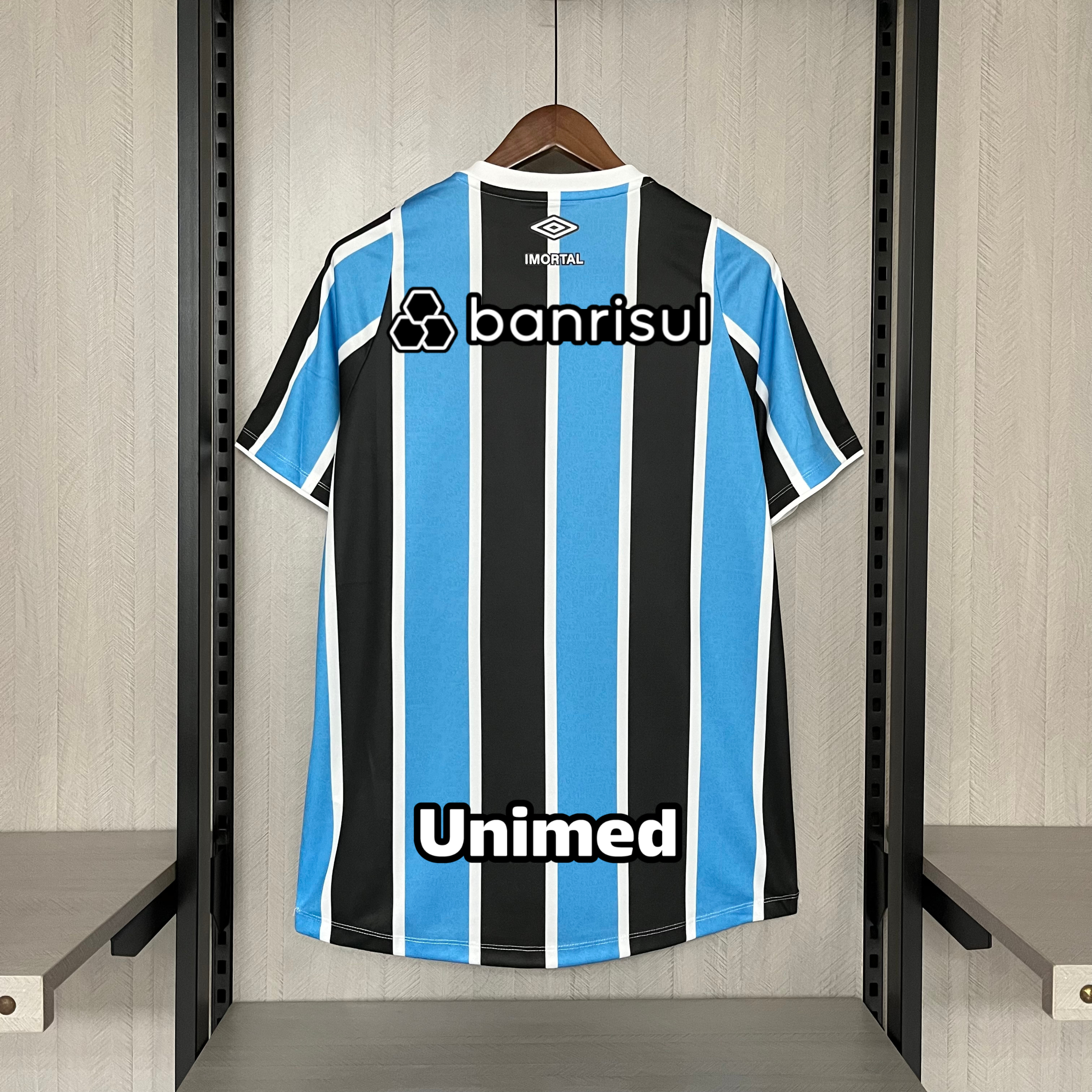 Camisa Grêmio – Patrocínio – Azul/Preta – 24/25