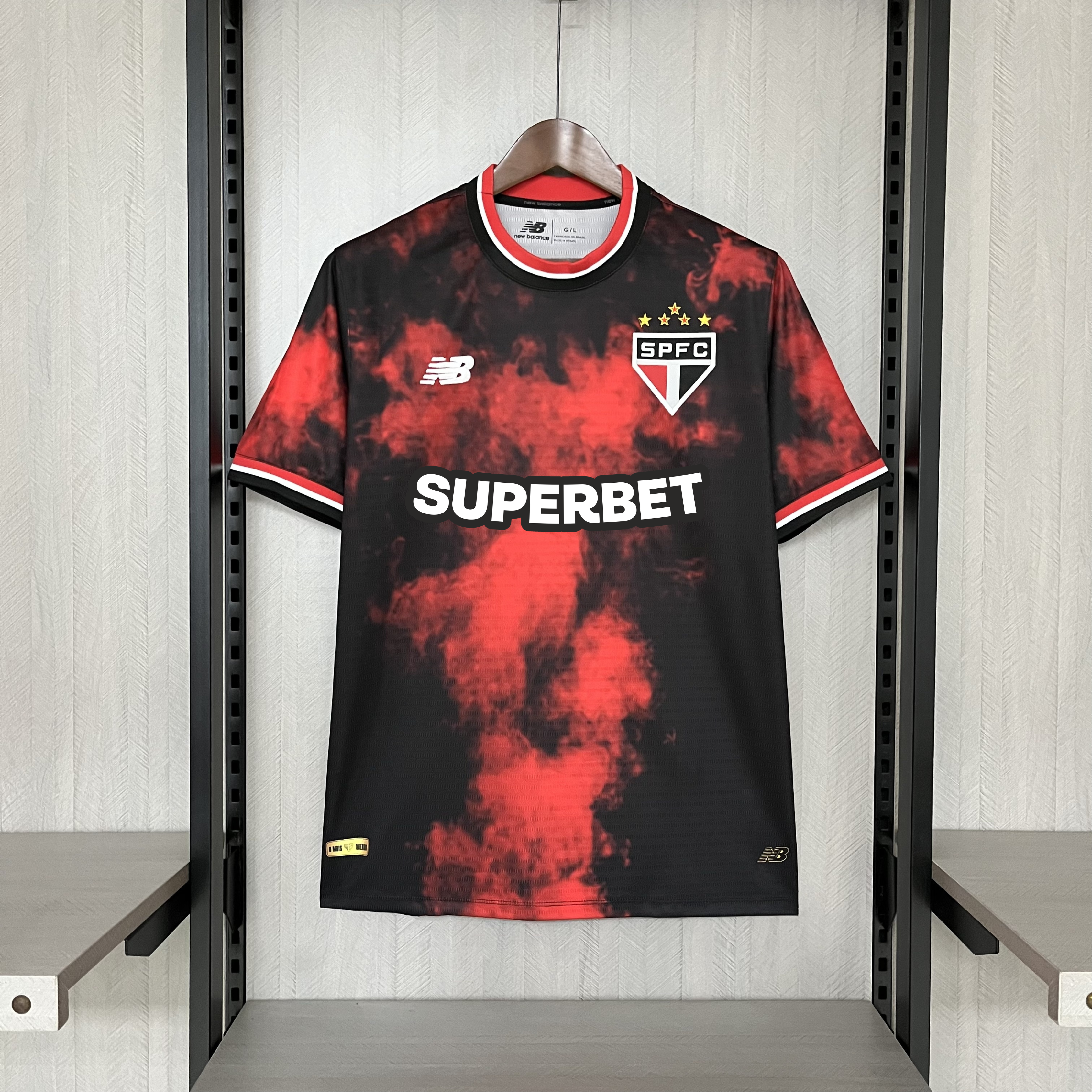 Camisa São Paulo III – Patrocínio – Preta/Vermelha – 24/25