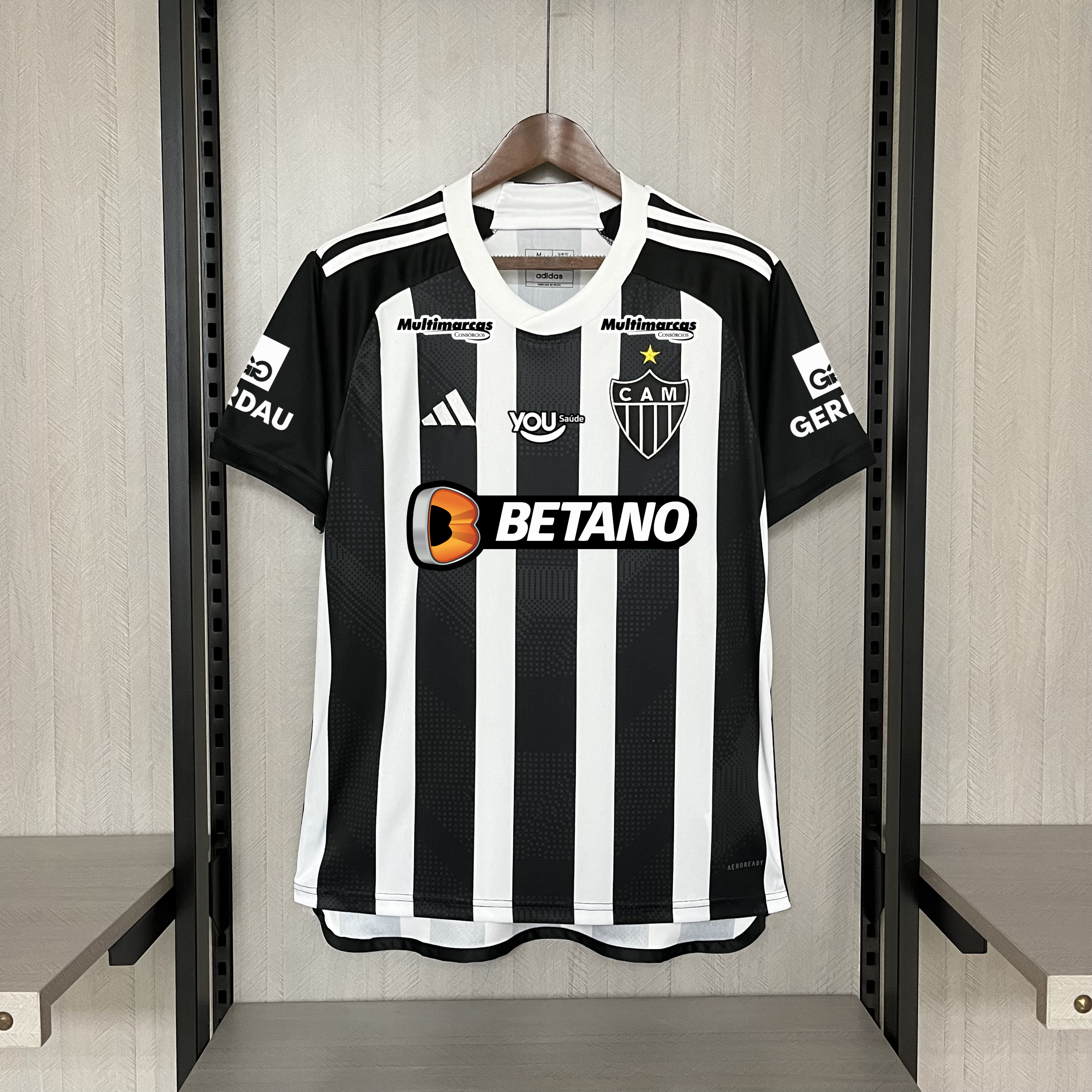 Camisa Atlético Mineiro – Patrocínio – Preta/Branca – 24/25