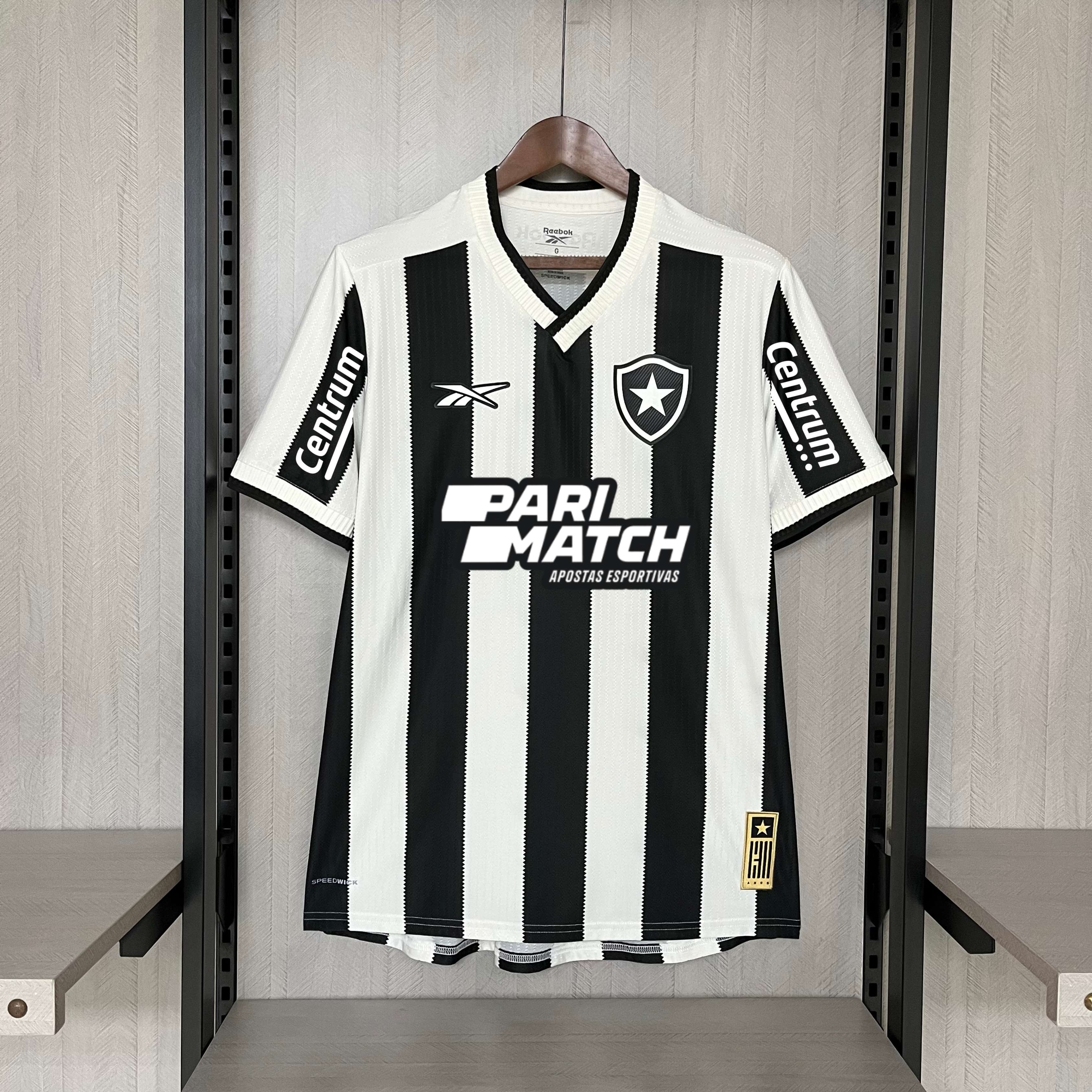 Camisa Botafogo – Patrocínio – Preta/Branca – 24/25