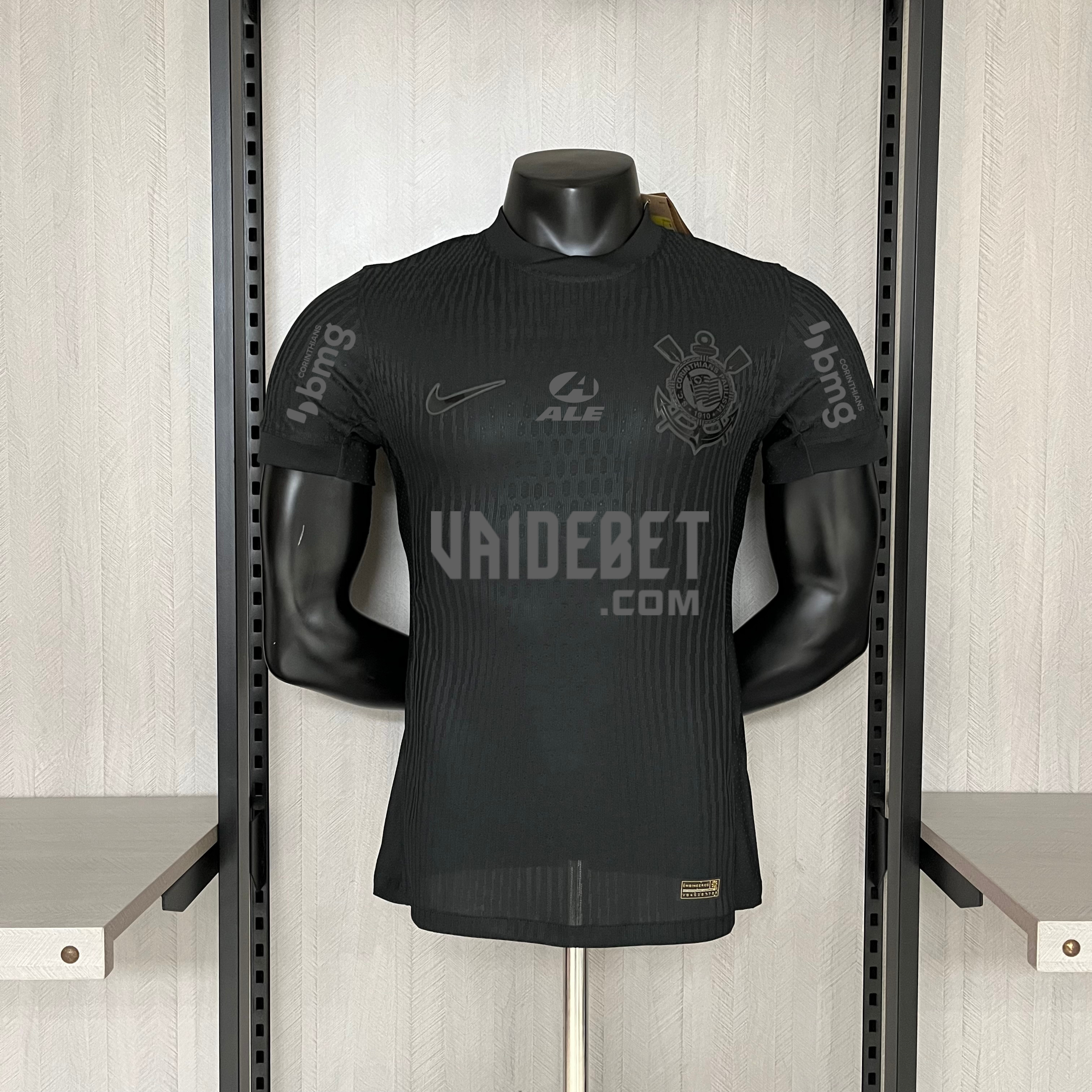 Camisa Corinthians – Modelo Jogador – Patrocínio II – Preta – 24/25