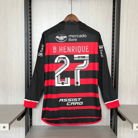 Camisa Flamengo Longa - Patrocínio - Rubro Negra - 24/25 - Imagem 4