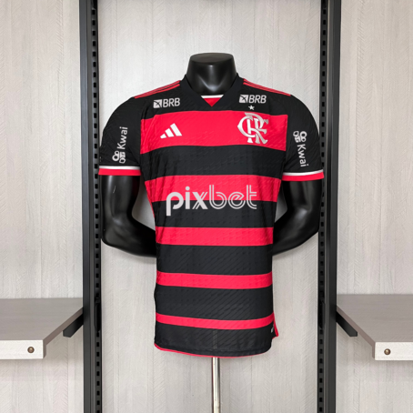 Camisa Flamengo - Modelo Jogador - Patrocínio - Rubro Negra - 24/25