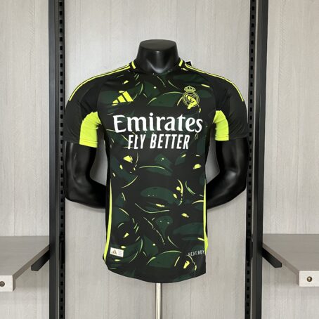 Camisa Real Madrid - Modelo Jogador - Preta/Amarela 24/25