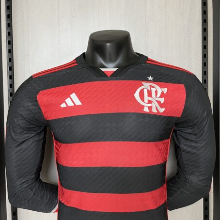 Camisa Flamengo Longa - Modelo Jogador - Rubro Negra - 24/25 - Imagem 2