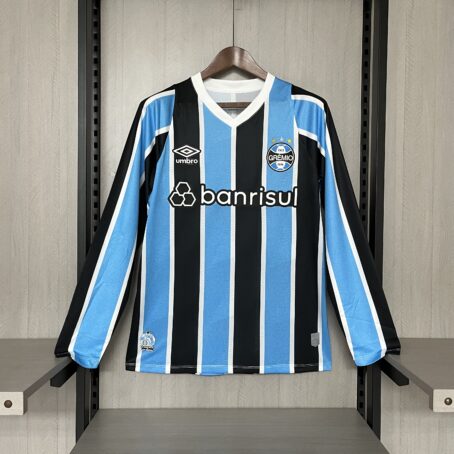 Camisa Grêmio Longa - Azul/Preta - 24/25