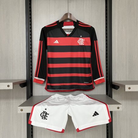 Camisa Flamengo Longa - Infantil - Rubro Negra - 24/25