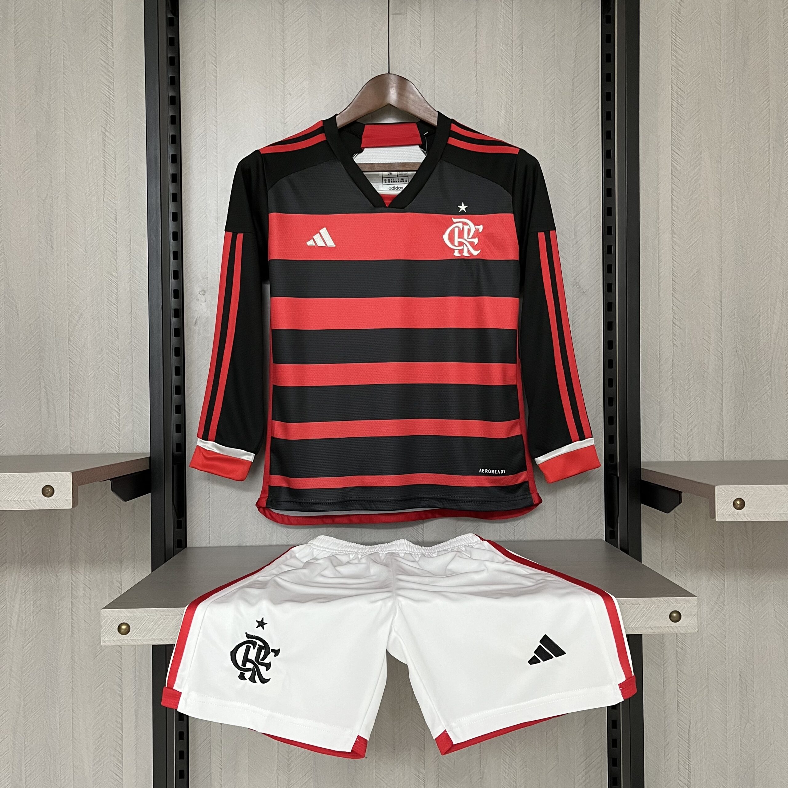 Camisa Flamengo Longa – Infantil – Rubro Negra – 24/25