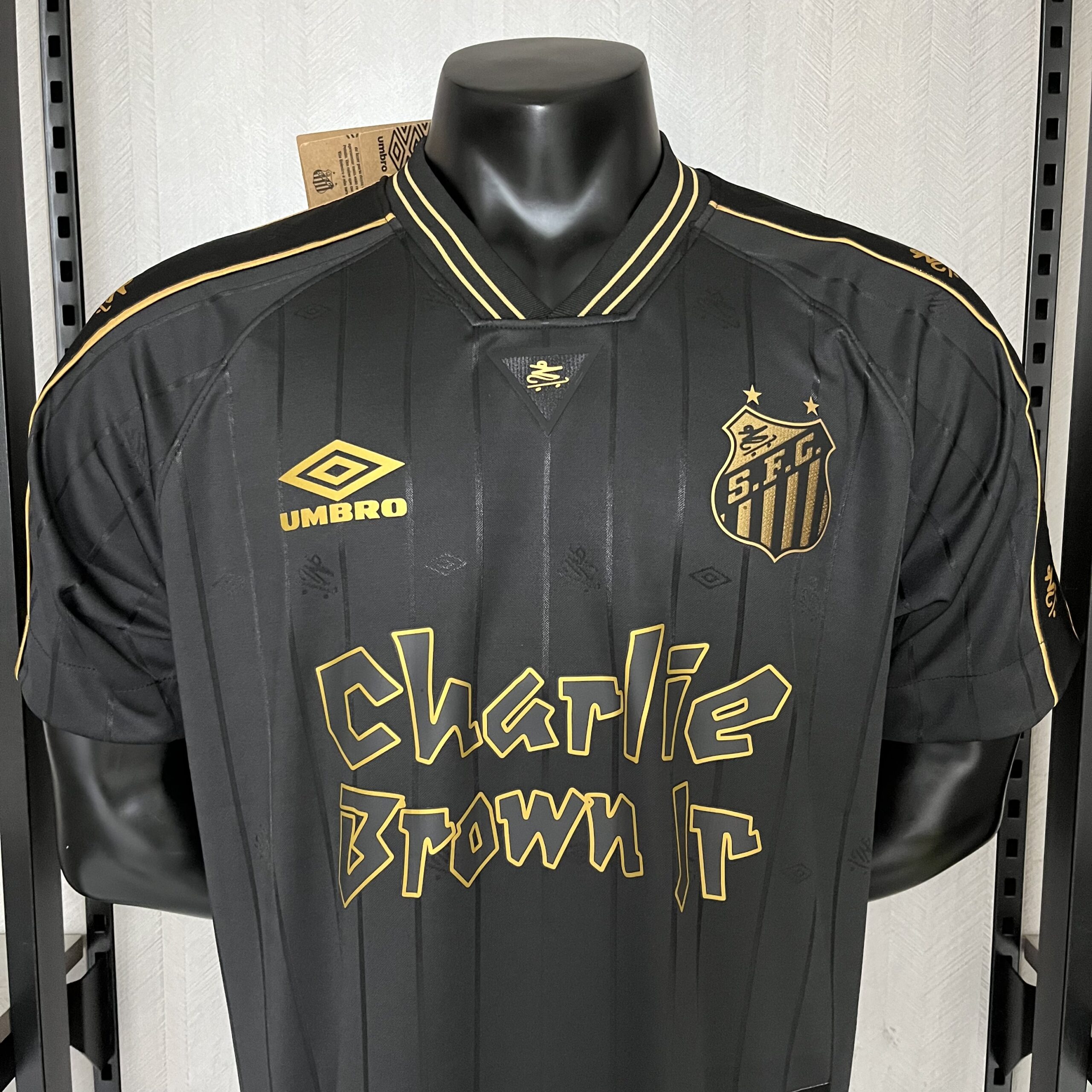 Camisa Santos  – Charlie Brown – Preta – 24/25