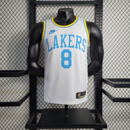 Camisa Regata NBA Los Angeles Lakers – Branca/Azul – #8 Bryant – 23/24