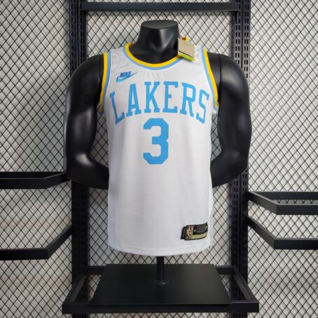 Camisa Regata NBA Los Angeles Lakers – Branca/Azul – #3 Davis – 23/24