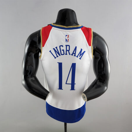 Camisa Regata NBA New Orleans Pelicans – Branca – #14 Ingram - 2020 - Imagem 8