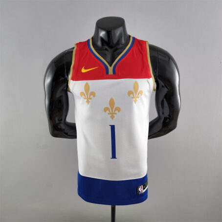 Camisa Regata NBA New Orleans Pelicans – Branca – #1 Williamson - 2020