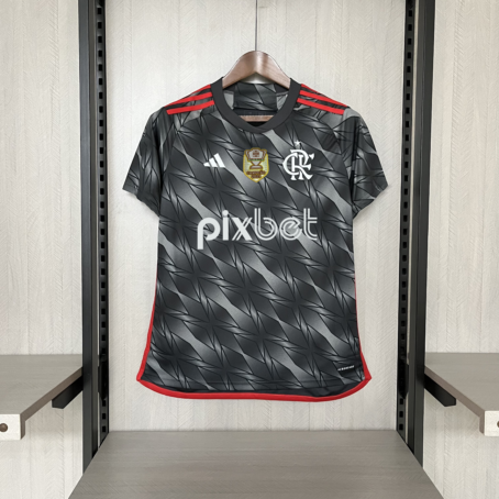 Camisa Flamengo III - Copa do Brasil - Feminina - Cinza - 24/25