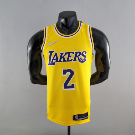 Camisa Regata NBA Los Angeles Lakers – Amarela – #2 Irving – 75 Anos