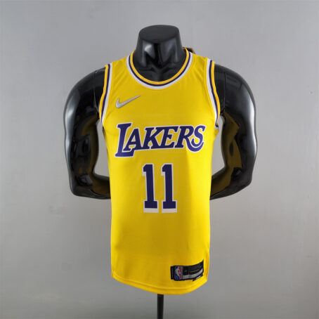 Camisa Regata NBA Los Angeles Lakers – Amarela – #11 Irving – 75 Anos