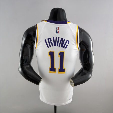 Camisa Regata NBA Los Angeles Lakers – Branca – #11 Irving – 75 Anos - Imagem 8