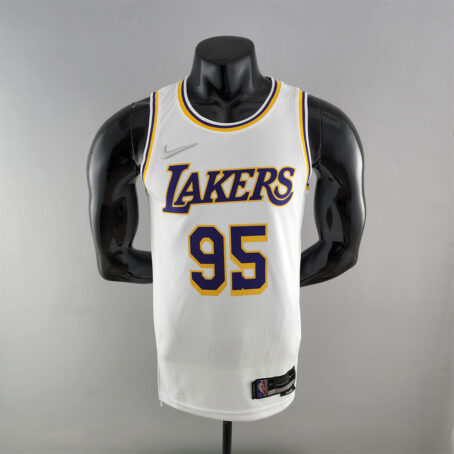 Camisa Regata NBA Los Angeles Lakers – Branca – #95 Toscano – 75 Anos