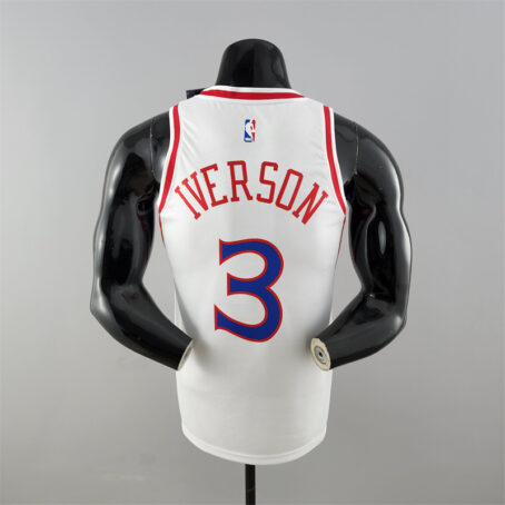 Camisa Regata NBA Philadelphia 76ers – Branca – #3 Iverson – Rookie - Imagem 8