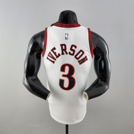 Camisa Regata NBA Philadelphia 76ers – Branca – #3 Iverson – Retro - Imagem 8