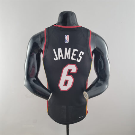 Camisa Regata NBA Miami Heat – Preta – #6 James – 75 Anos - Imagem 9