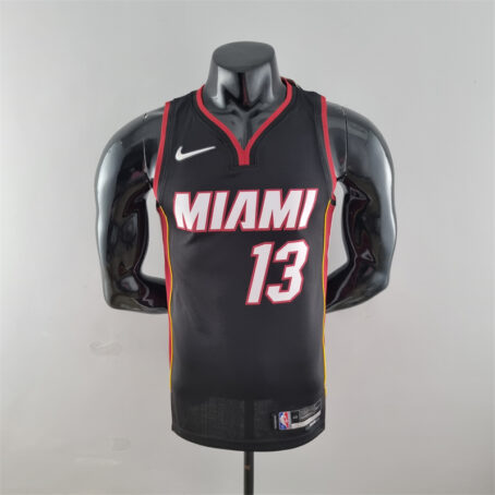Camisa Regata NBA Miami Heat – Preta – #13 Adebayo – 75 Anos