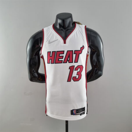Camisa Regata NBA Miami Heat – Branca – #13 Adebayo – 75 Anos