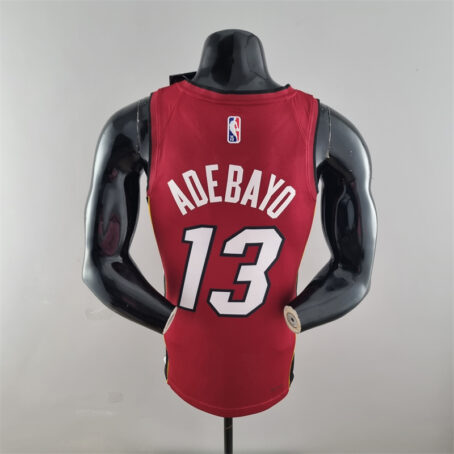 Camisa Regata NBA Miami Heat – Vermelha – #13 Adebayo – 75 Anos - Imagem 9
