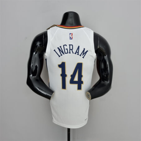 Camisa Regata NBA New Orleans Pelicans – Branca – #14 Ingram - 2022 - Imagem 9