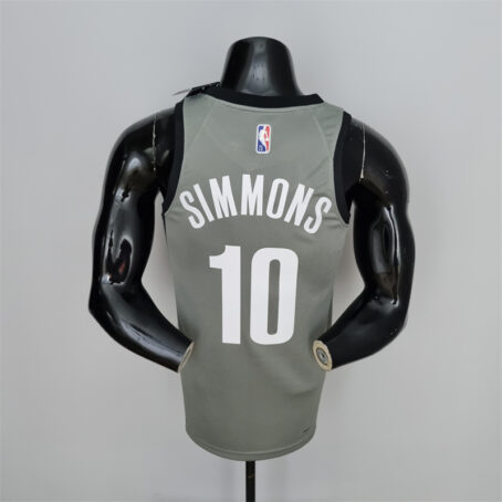 Camisa Regata NBA Brooklyn Nets City – Cinza – #10 Simmons - 75 Anos - Imagem 9