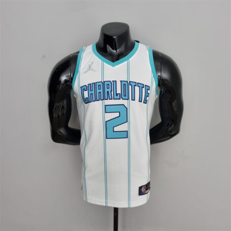 Camisa Regata NBA Charlotte Hornets City – Branca – #2 Ball - 75 Anos