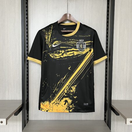 Camisa Sporting III - Preta/Dourada - 24/25