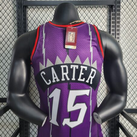 Camisa Regata NBA Toronto Raptors - Roxa - #15 Carter - Imagem 8