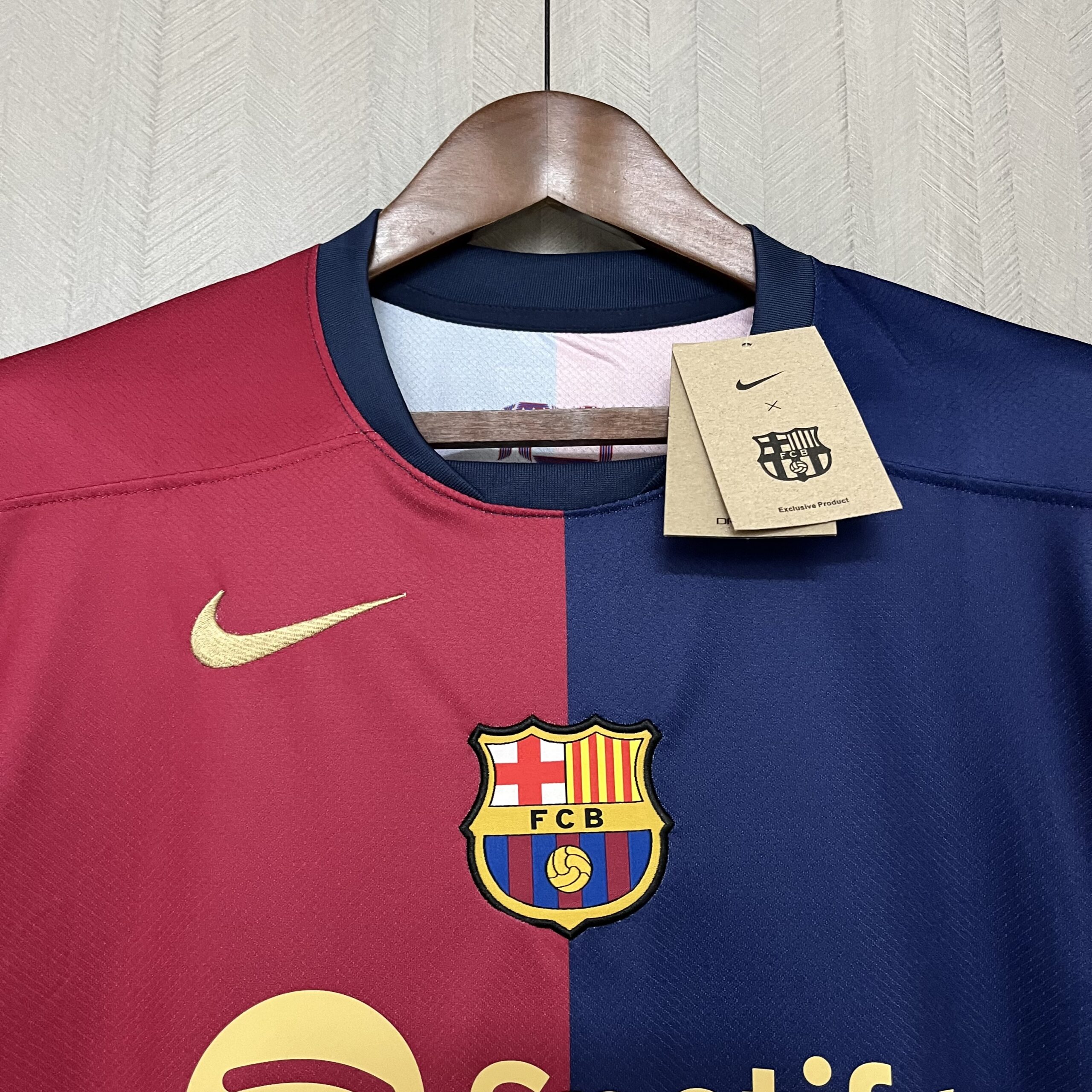 Camisa Barcelona – Azul/Grená – 24/25